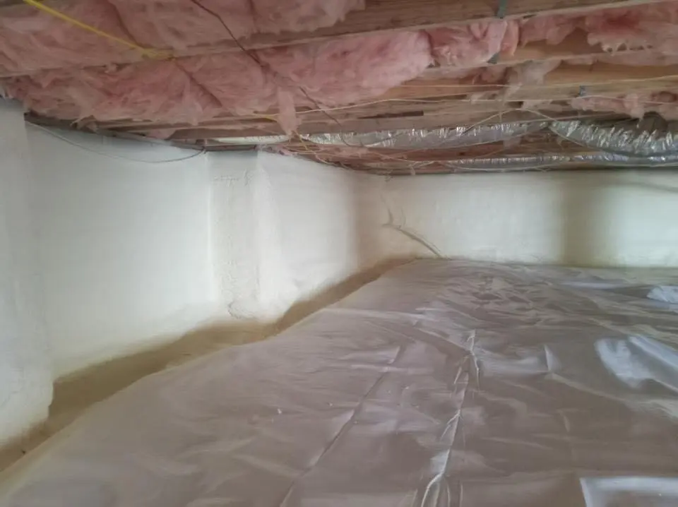 Crawl space encapsulation with closed-cell spray foam for Attic Insulation in Maplewood